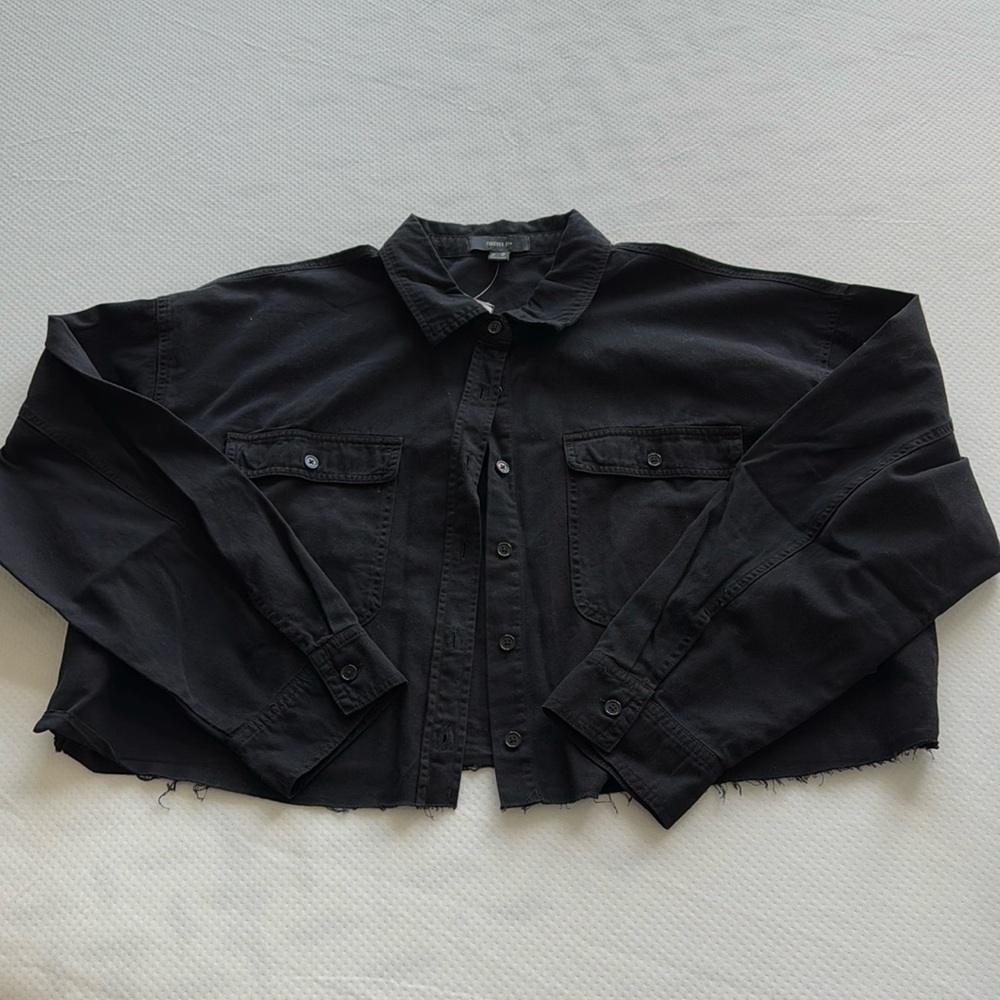 Cropped shacket